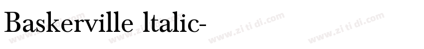 Baskerville ltalic字体转换